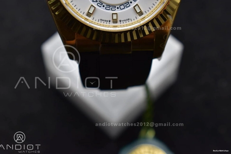 Sky-Dweller 336238 Best Weight) Dial 1:1 Edition Strap ZF Oysterflex A23J Functional on YG White 1100 (Gain 0329